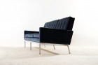 florence knoll 67 sofa velvet navy blue vintage design 1960