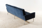 canapé florence knoll 67 velours bleu vintage design 1960