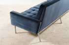 canapé florence knoll 67 velours bleu vintage design 1960