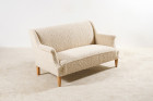 sofa two seat danish vintage scandinavian wool 1940 design