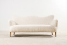 danish scandinavian curved sofa wool nobilis design 1950