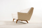 canapé courbé danois vintage design laine 1960 scandinave