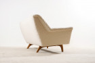 canapé courbé danois vintage design laine 1960 scandinave