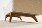 canapé courbé danois vintage design laine 1960 scandinave