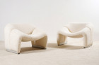 pierre paulin groovy f598 laine fauteuil artifort 1970