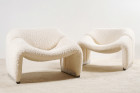 pierre paulin groovy f598 laine fauteuil artifort 1970