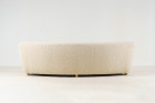 sofa curved banana danish wool bouclé design vintage 1940