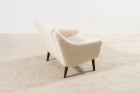 fauteuil danois scandinave laine bouclé nobilis 1960 design
