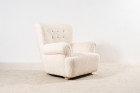 fauteuil danois scandinave laine bouclé nobilis 1940 design