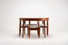 hans olsen frem rolje dining table teak danish recessed 1960