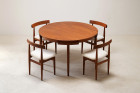 hans olsen frem rolje rondette dining table teak danish 1960