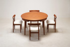 hans olsen frem rolje rondette dining table teak danish 1960