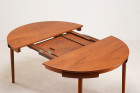 hans olsen frem rolje teck table roundette encastrable 1960