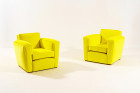 jean royere fauteuil club art deco france jaune velours 1930