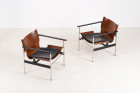 pollock knoll sling chair fauteuil 657 cuir design 1960 1970