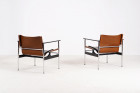 pollock knoll sling chair fauteuil 657 cuir design 1960 1970