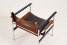 pollock knoll sling chair fauteuil 657 cuir design 1960 1970