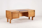 guillerme chambron maison bureau chêne matignon cuir 1960