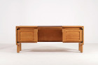 guillerme chambron maison bureau chêne matignon cuir 1960