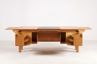 guillerme chambron maison oak desk matignon leather 1960