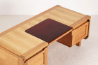 guillerme chambron maison oak desk matignon leather 1960