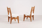 guillerme chambron maison chair oak wool french design 1960