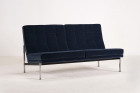 florence knoll international sofa parallel bar blue velvet