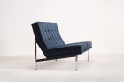 florence knoll international sofa parallel bar blue velvet