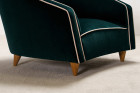 armchair italy design velvet green kvadrat curved 1950 1960
