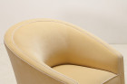 armchair italy design velvet beige kvadrat curved 1950 1960