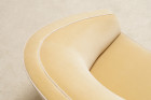 armchair italy design velvet beige kvadrat curved 1950 1960