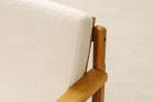 vintage sofa danish oak wool bouclé design 1960 chic settee
