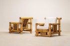 fauteuil lounge pagode bambou large Budji Layug 1970 1980