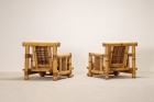 fauteuil lounge pagode bambou large Budji Layug 1970 1980
