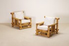 armchair lounge pagoda bamboo cane large Budji Layug 1970