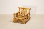 fauteuil lounge pagode bambou large Budji Layug 1970 1980