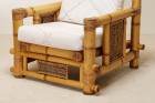 fauteuil lounge pagode bambou large Budji Layug 1970 1980