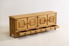 guillerme chambron maison enfilade buffet chêne vintage 1960