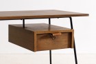paulin thonet bureau CM178 chêne vintage design france 1960