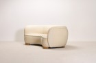 sofa curved banana bean danish velvet white luxurious 1940
