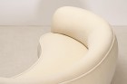 sofa curved banana bean danish velvet white luxurious 1940