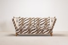canapé convertible zebre velours vintage design atypique