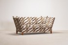 canapé convertible zebre velours vintage design atypique