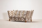 canapé convertible zebre velours vintage design atypique